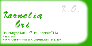 kornelia ori business card